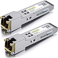 Los mejores  - [2 Pack] 1G SFP RJ45 Mini-Gbic Módulo- 1000Base-T SFP Copper Transcevier- Compatible para Cisco GLC-T-SFP-GE-T- Meraki…